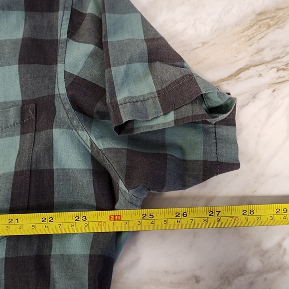 Urban Pipeline Shirt Men 2XL Teal Plaid Short Sleeve - Picture 10 of 13